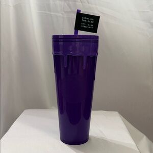 Starbucks Limited Edition Purple Glow-in-the-Dark Tumbler With Drip Design